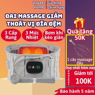 Đai lưng cột sống z5, đai kéo giãn cột sống giảm đau lưng tích hợp hồng ngoại làm ấm, đai cột sống thắt lưng
