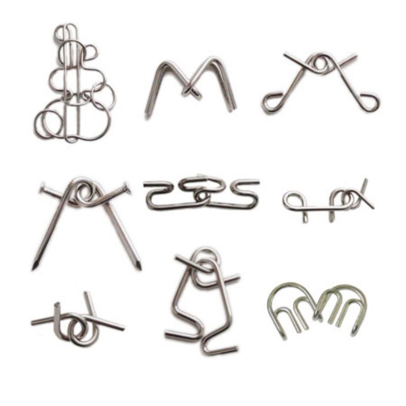 Khay 30 bộ trò chơi giải đố vòng sắt nhật bản