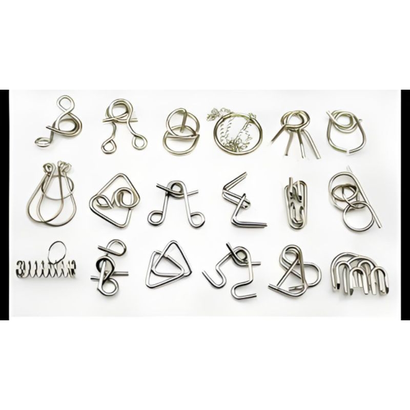 Khay 30 bộ trò chơi giải đố vòng sắt nhật bản