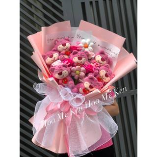 Bó hoa gấu dâu siêu dễ thương