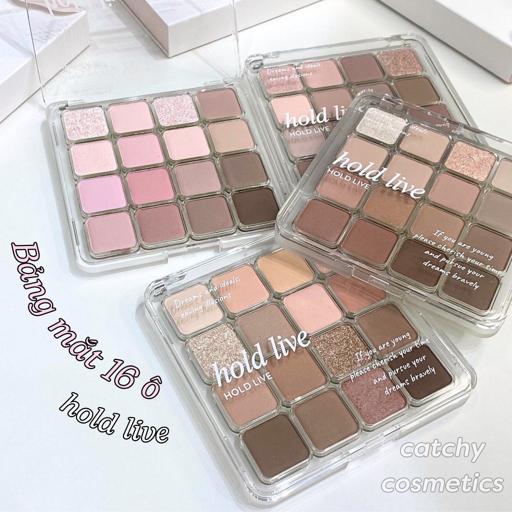 [HOLD LIVE] Bảng phấn mắt 16 Ô HOLD LIVE Sunset Magic, Tone màu pastel, nhẹ nhàng (HL716)