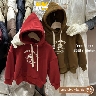 Áo hoodie cho bé HK Kids, áo thun dài tay có mũ cho bé trai từ 2 đến 6 tuổi hàng Quảng Châu cao cấp mã 3792