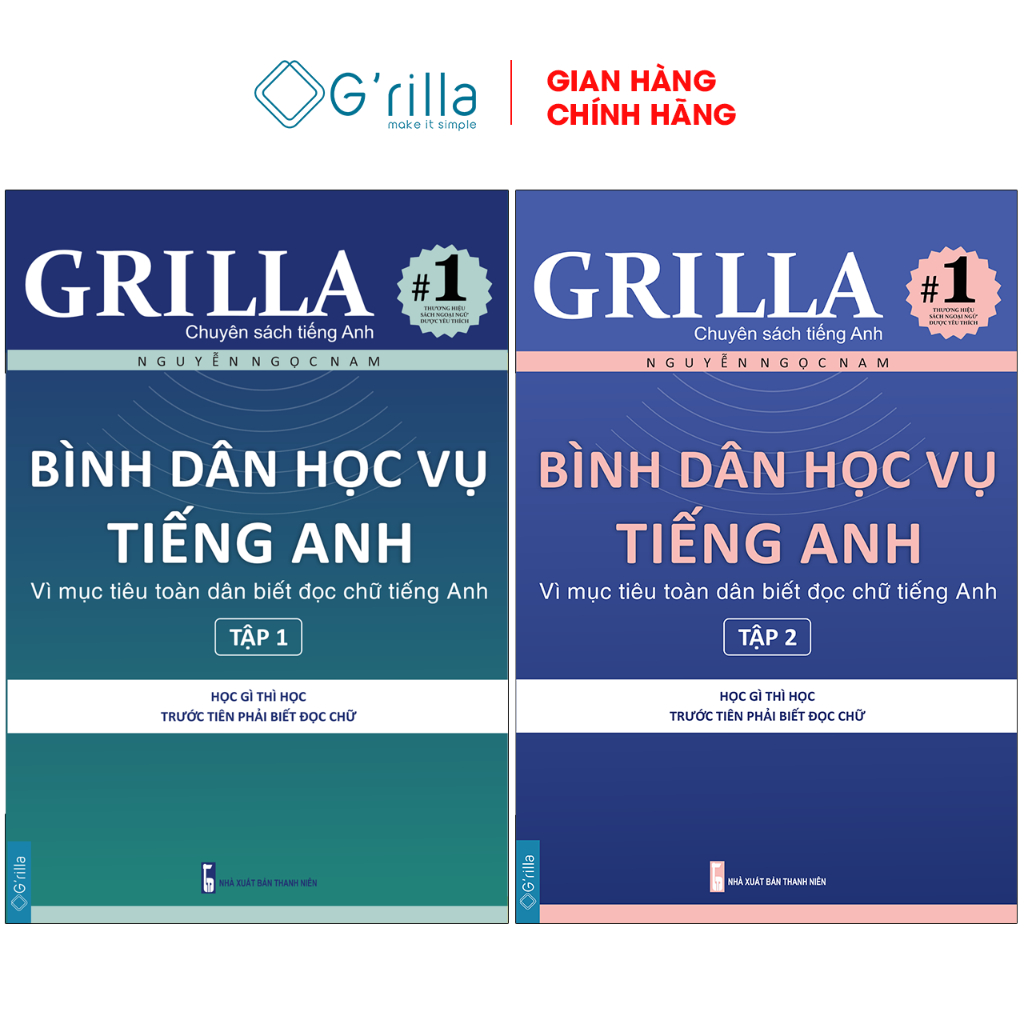 Sách - Bình dân học vụ tiếng Anh GRILLA, kèm app học miễn phí