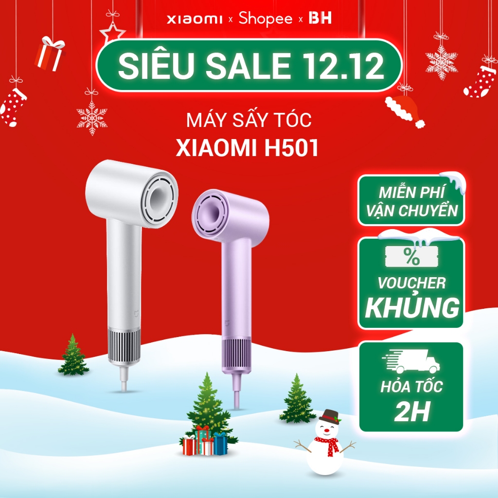Máy Sấy Tóc Ion Âm Tốc Độ Cao Xiaomi H501 Điều Khiển Nhiệt Độ Thông Minh - 8 Chế Độ Sấy Có Thể Lựa Chọn