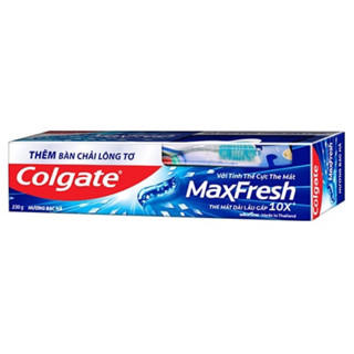 Kem đánh răng Colgate Maxfresh bạc hà the mát 225g tặng bàn chải