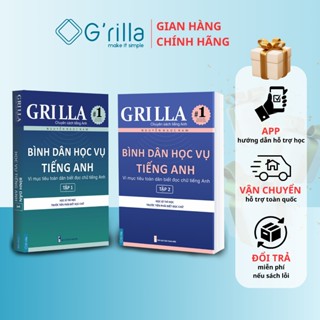 Sách - Combo Bình dân học vụ tiếng Anh Tập 1-2 GRILLA, kèm App