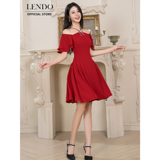Đầm Tiệc Yếm Tay Cánh Tiên Hai Tầng LENDO DT230545