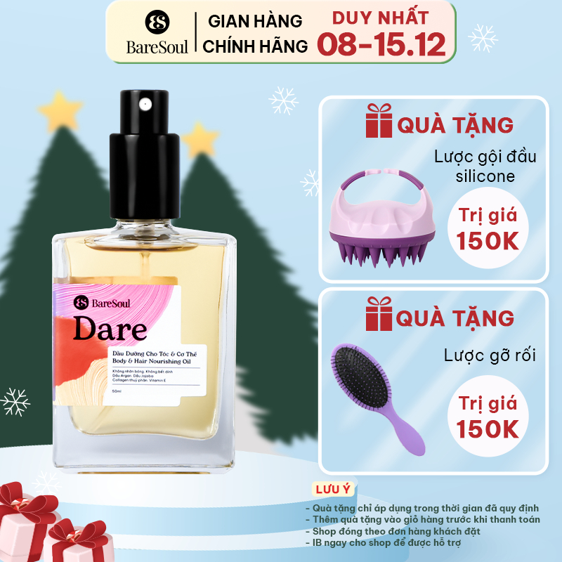 Dầu Dưỡng Cho Tóc & Cơ Thể BareSoul Dare Body & Hair Nourishing Oil 50g