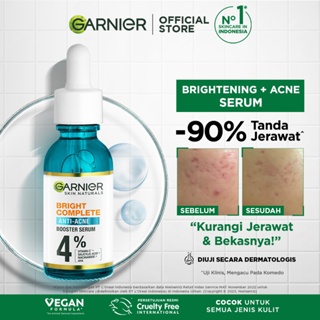 Dưỡng chất cho da dầu mụn Garnier Bright Complete Anti-Acnes Booster Serum 4%