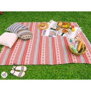 Thảm thổ cẩm may mộc vintage sợi dệt dày dặn made by Traby