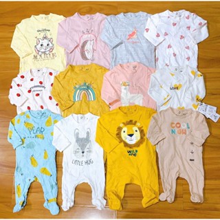   New 100%  SET 2 bộ Body sleep cho bé trai bé gái liền tất chân cho bé size 0-36M 
