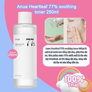 Toner Anua diếp cá làm dịu, dưỡng da Anua Heartleaf 77% Soothing Toner nước hoa hồng giảm mụn