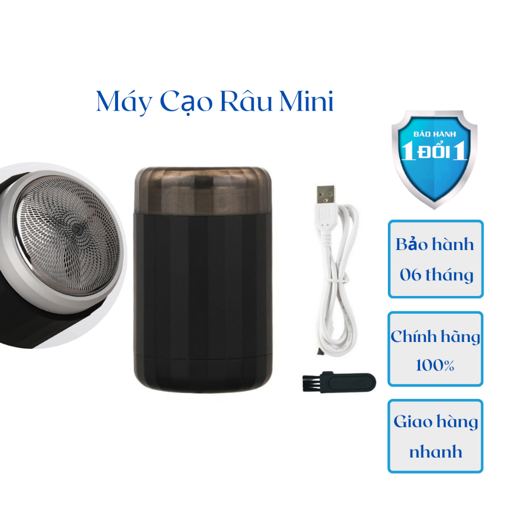 Máy Cạo Râu Cạo Khô Sát Chân Râu Không Đau Sạc Nhanh Chống Thấm Nước