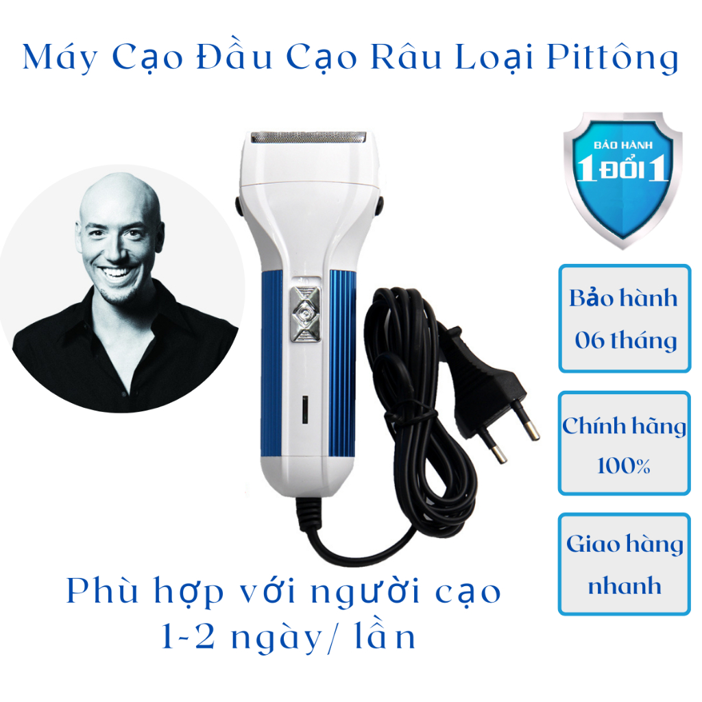 Máy Cạo Râu Cạo Khô Sát Chân Râu Không Đau Sạc Nhanh Chống Thấm Nước