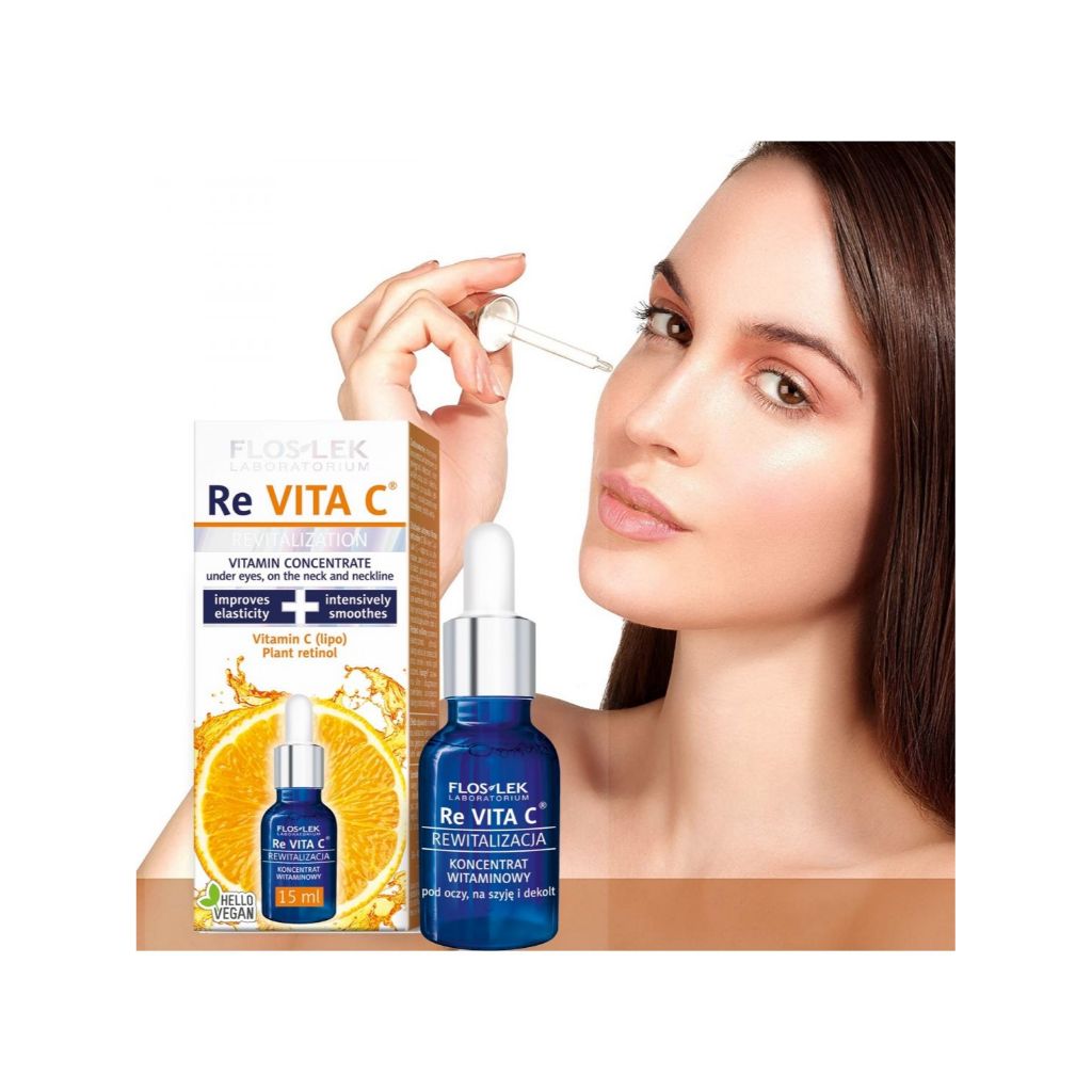 Tinh chất Serum vitamin C ReVITA C Floslek hỗ trợ sáng da, mờ nám, căng bóng làn da chai 30ml