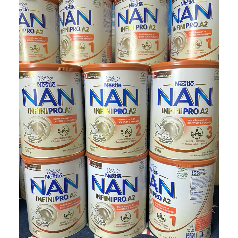 Sữa Công thức Nestle Nan infinipro A2 số 1-2-3 800g nhập khẩu date xa 2025