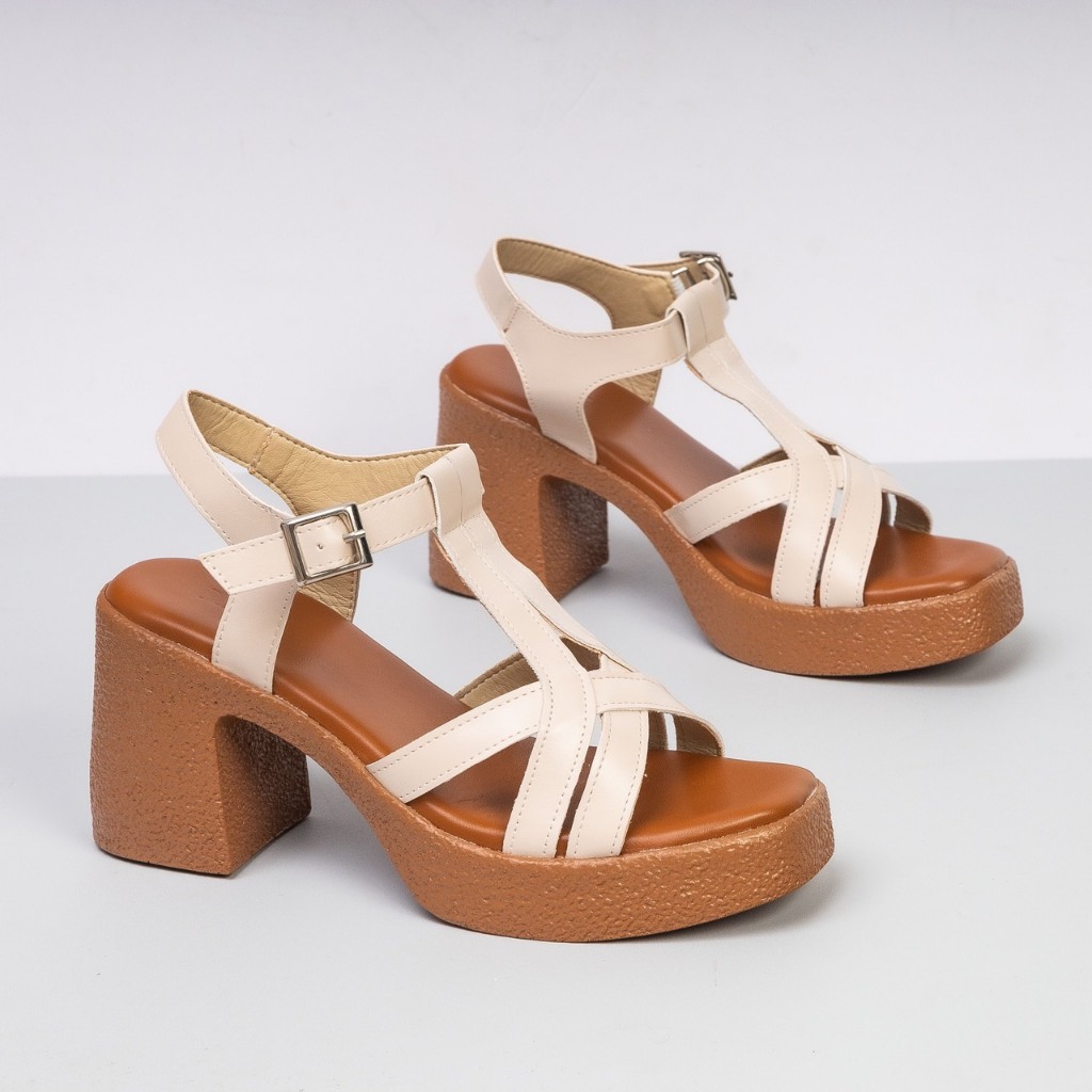 Giày Sandal Cao Gót Đúp 7cm Quai Đan H240