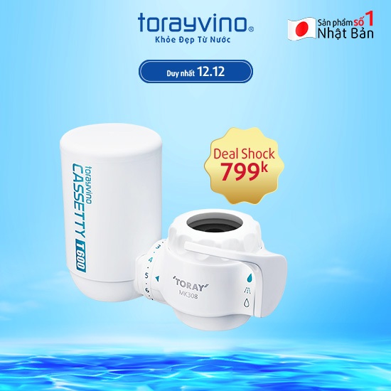 Máy lọc nước Torayvino MK308T chuyên dùng nấu ăn - Lọc 7 tạp chất nước sôi không loại bỏ được