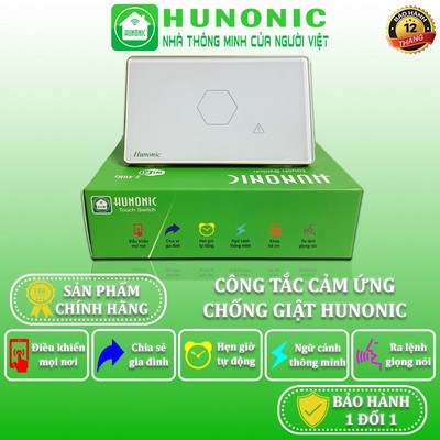 Công Tắc Cảm Ứng Wifi, Công Tắc Chống Giật Cho Bình Nóng Lạnh Hunonic