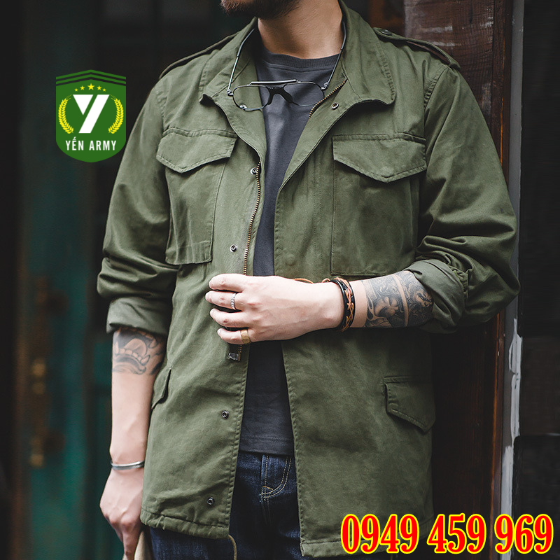 Áo Khoác Lính Philaket - Nato - M65 Hàng Kaki 2 Lớp Xịn Full Size 50kg - 100kg