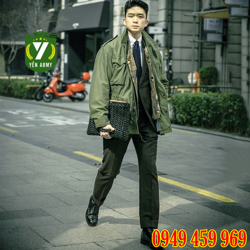 Áo Khoác Lính Philaket - Nato - M65 Hàng Kaki 2 Lớp Xịn Full Size 50kg - 100kg