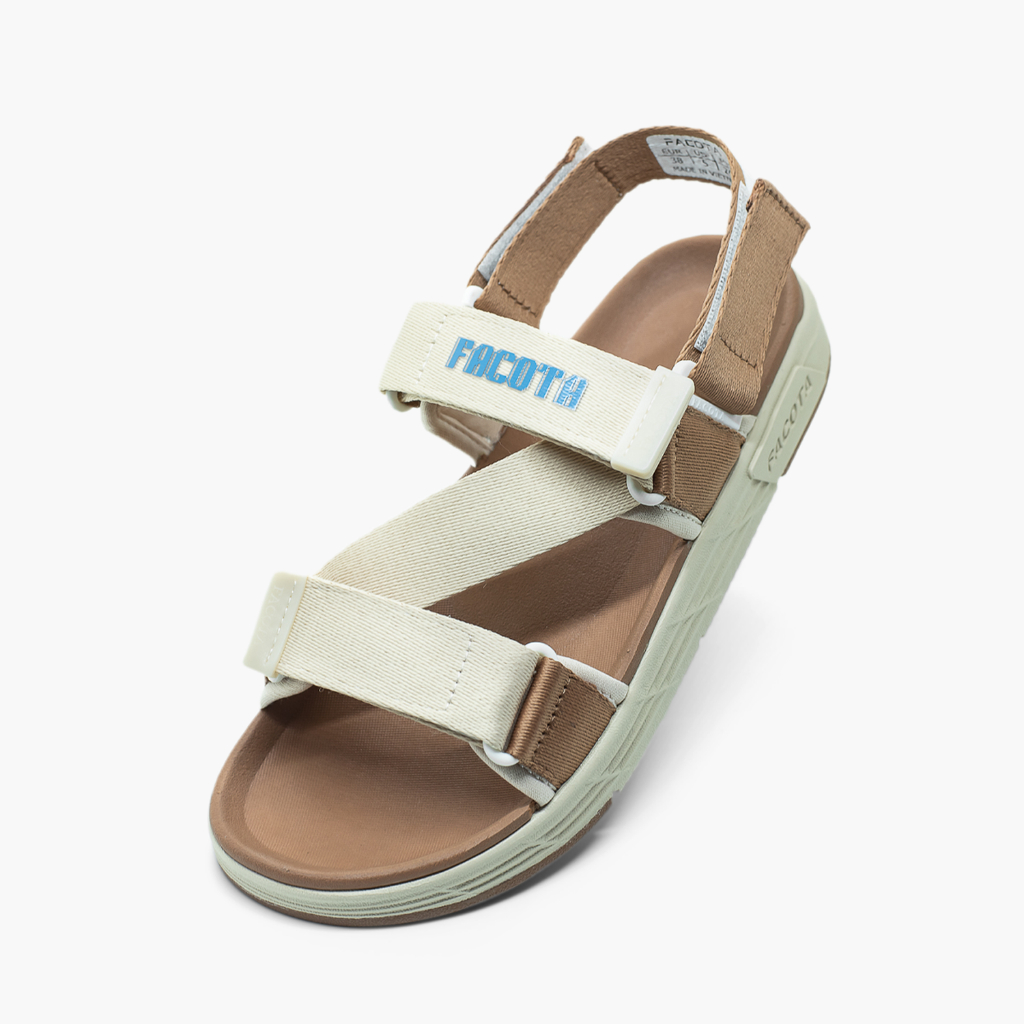 Giày sandal nam nữ unisex đi học quai ngang Facota FC05 Sport  đế cao 3 phân