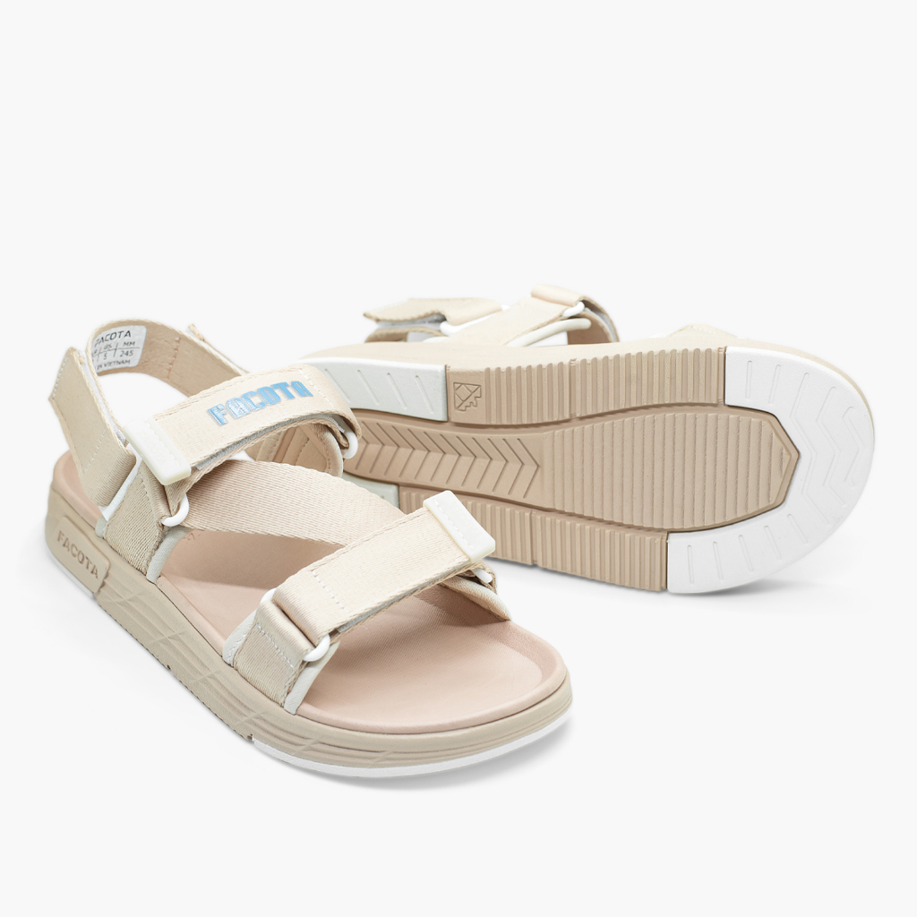 Giày sandal nam nữ unisex đi học quai ngang Facota FC05 Sport  đế cao 3 phân