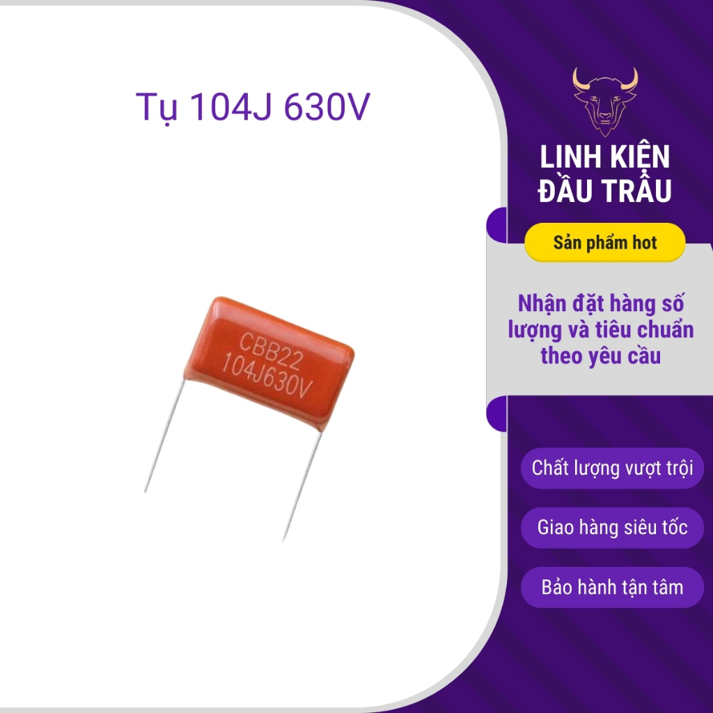 Tụ 630V 104J Linh Kiện Đầu Trâu.