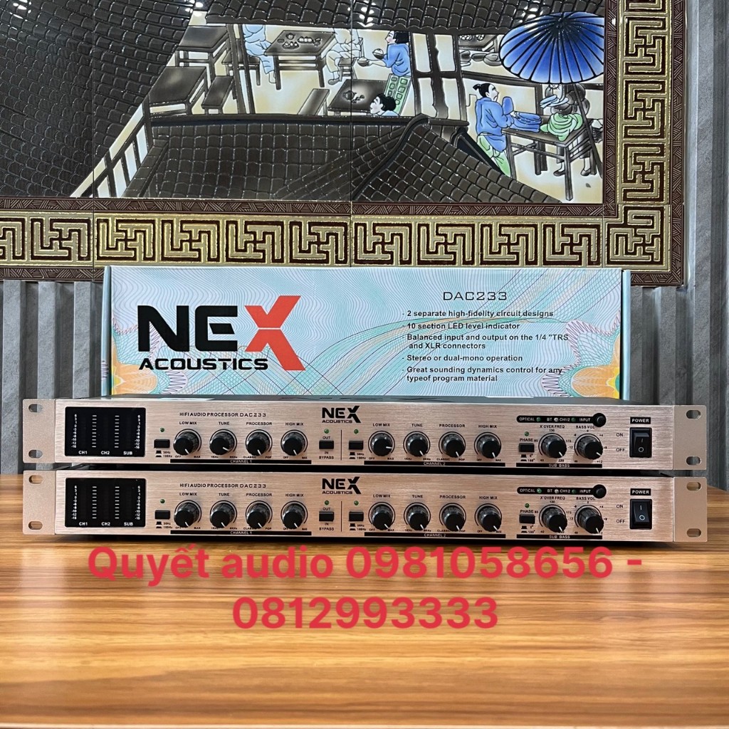 Máy nâng tiếng hát NEX DAC233 có cổng quang + bluetooth + điều chỉnh âm lượng (hàng chuẩn loại1) (Nâng tiếng NEX DAC233)