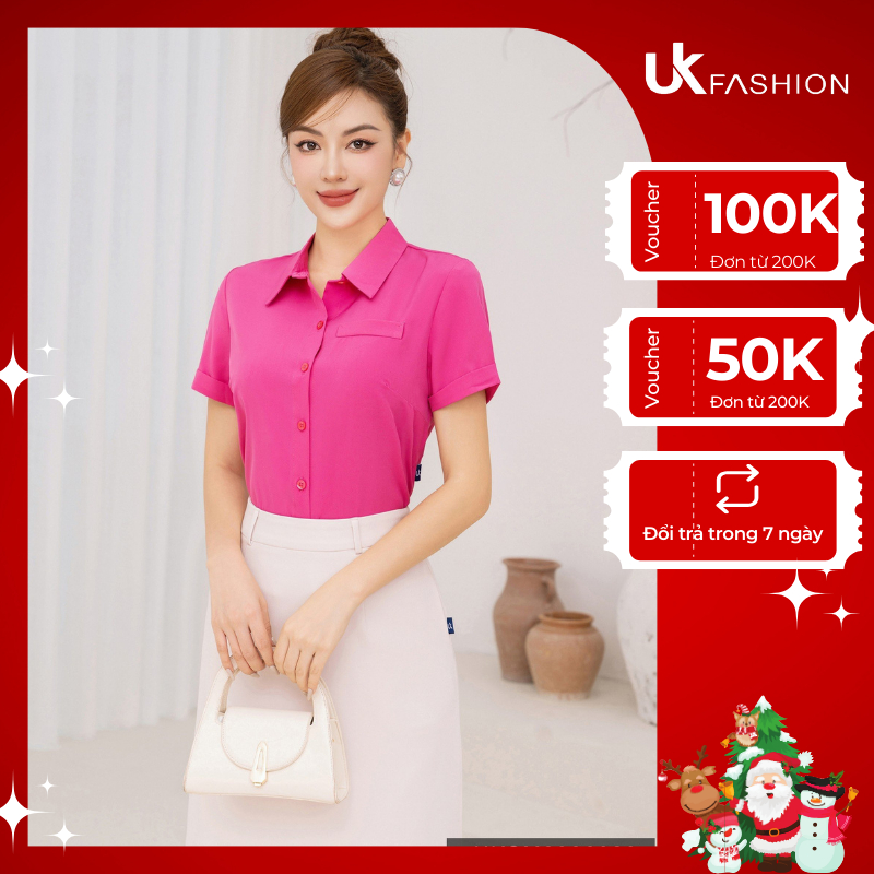 Áo Sơ Mi Croptop Đuôi Tôm UK Fashion Chất Liệu Cao Cấp, Siêu mềm mại, Thoáng Mát UKSM2306029