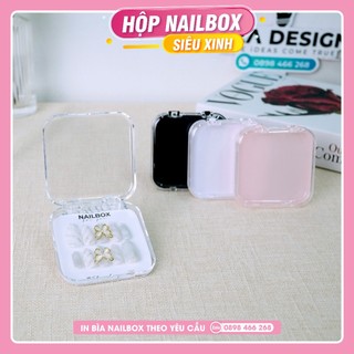 Hộp mica vuông đựng bìa Nailbox, hộp mica đựng trang sức, Hộp đựng mi fan - Size 7.5cm - 4 màu