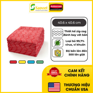 Khăn lau Rubbermaid dòng HYGEN™ với chất liệu Microfiber cao cấp, size 16" - FGQ62000