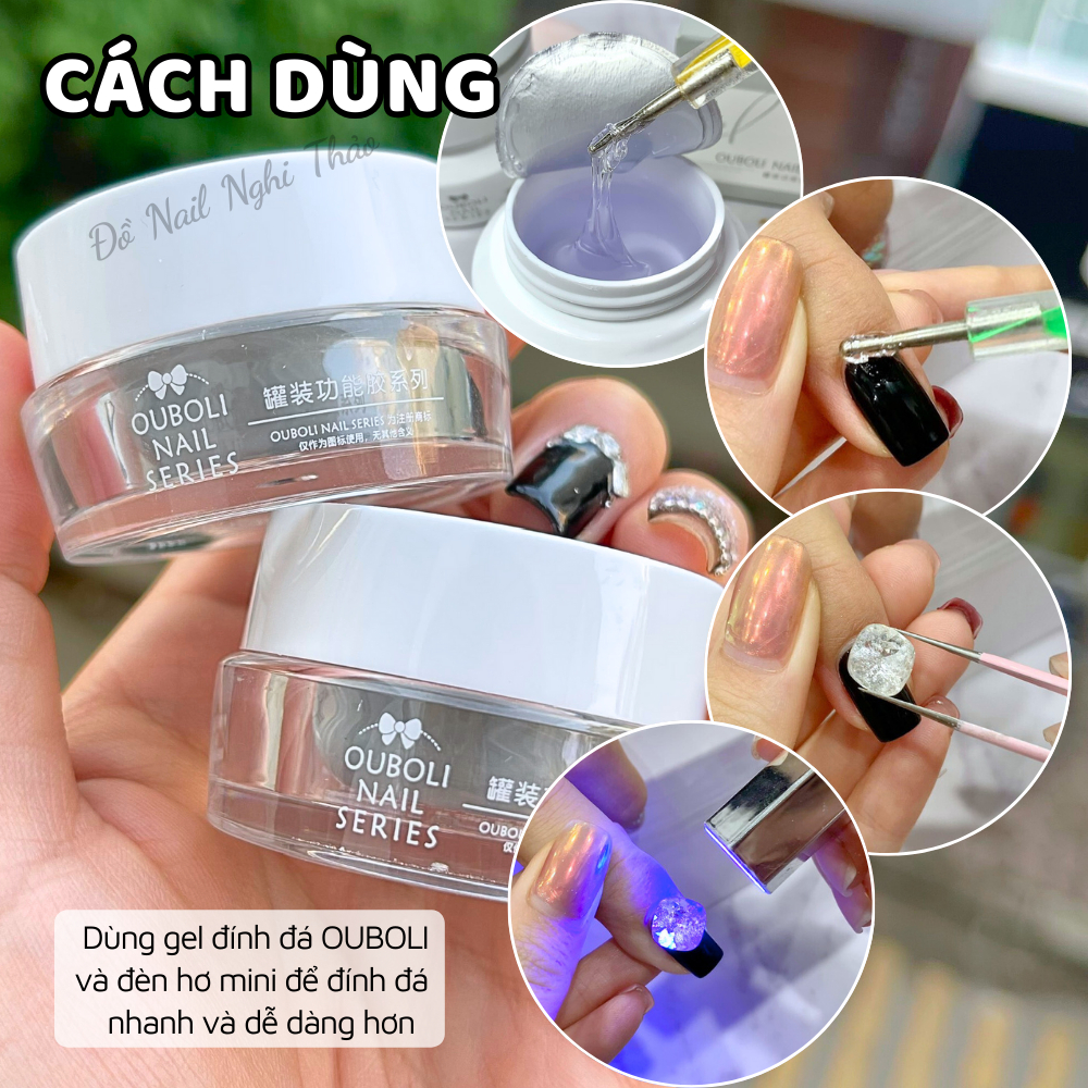 Đá khối nail siêu sáng mix 25 viên size nhỏ JELIVA