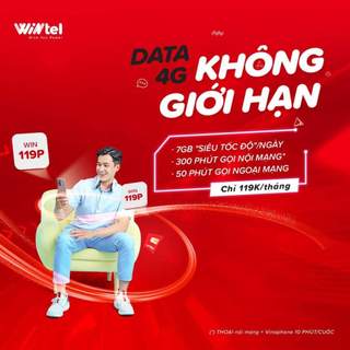 SIM 4G Wintel Win89P 👉 không giới hạn Data
