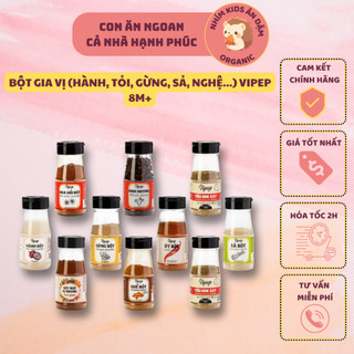 [Date 2025-2026] Bột Gia Vị Nấu Ăn VIPEP, Bột Tỏi - Hành - Nghệ - Gừng - Sả - Quế Cho Bé 6M+