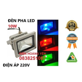 10w - Đèn Pha Led đơn sắc ( Xanh lá, đỏ, xanh dương )