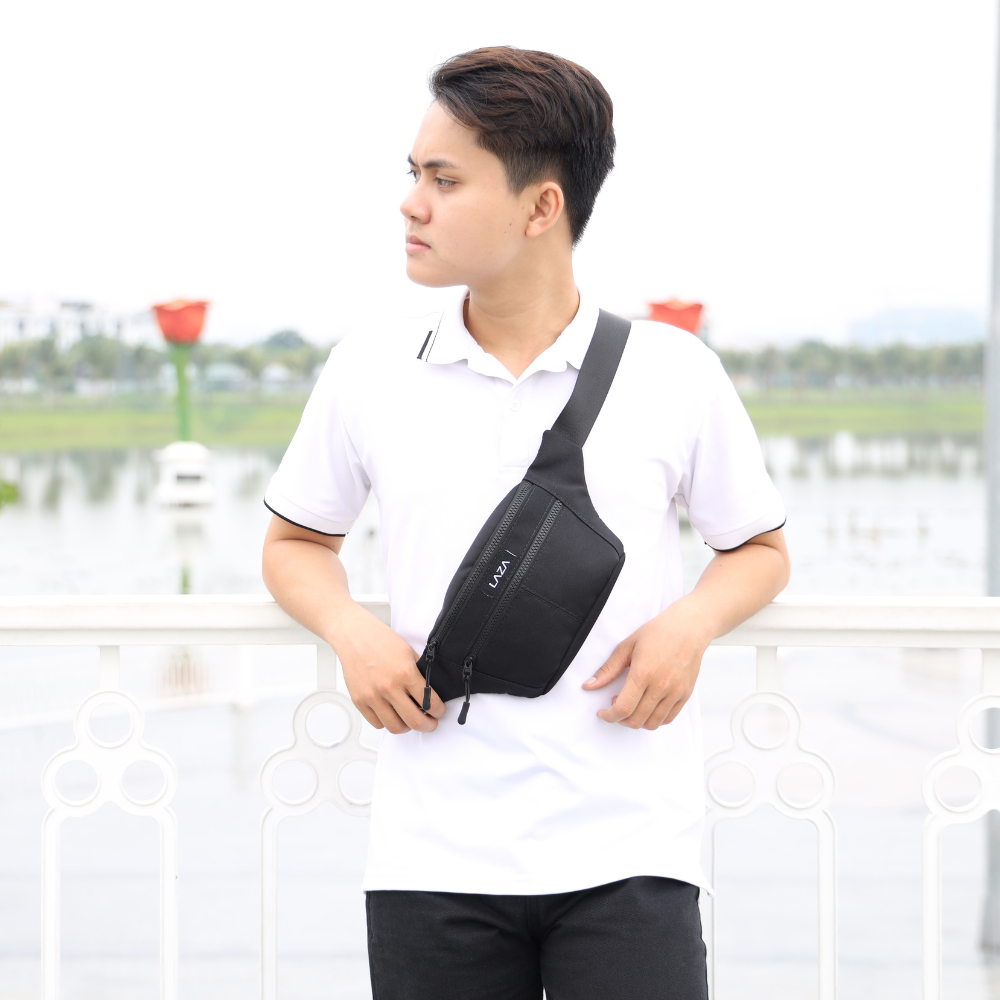 Túi đeo chéo nam nữ Tuti Bag 581 - Chất liệu canvas trượt nước cao cấp - Thương hiệu LAZA Premium Collection