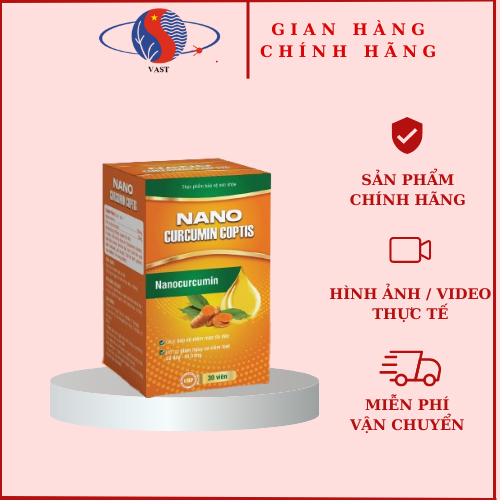 Nano Curcumin Coptis - Tinh chất nghệ dạng viên nang bảo vệ niêm mạc dạ dày,giảm viêm loét hiệu quả