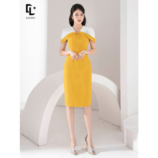 Đầm tiệc tag cài hoa lendo dt230437
