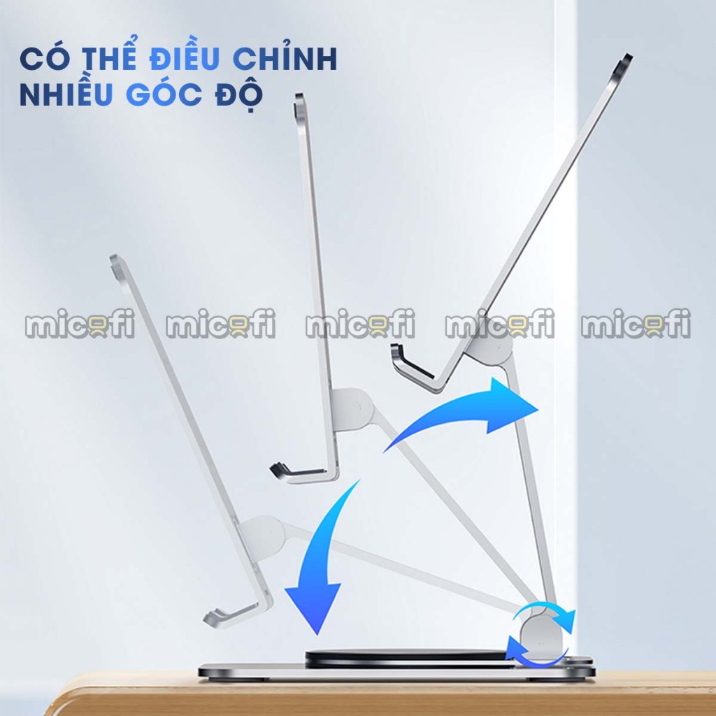 Combo Giá Đỡ Laptop, Giá Đỡ Điện Thoại Ipad Máy Tính Bảng, Móc Treo Túi Cặp Xách Micofi