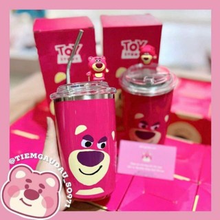 Ly Gấu Dâu Hồng 450ml siêu dễ thương