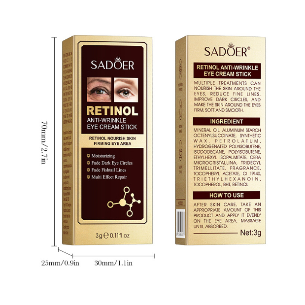 Kem dưỡng chống nhăn  chống lão hóa giảm thâm quầng mắt Sadoer Rentinol Anti - Wrinkle Eye Cream stick S20