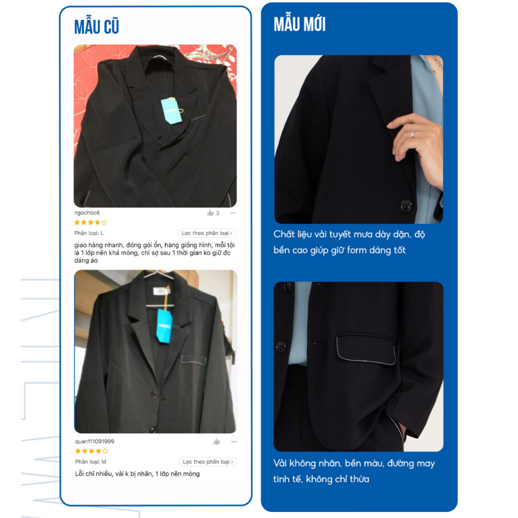 Áo Blazer Nam 1 Lớp  MANDO Dài Tay Vải Tuyết Mưa Cao Cấp Trơn Họa Tiết Basic Thời Trang Hàn Quốc BLZ002