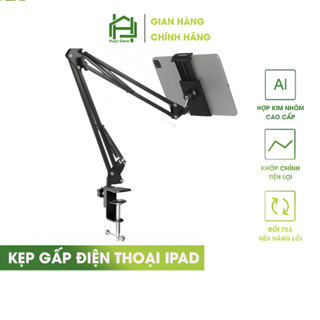 Giá đỡ ipad điện thoại, máy tính bảng, kẹp đầu giường, cạnh bàn HSON đa năng xoay 360 độ điều chỉnh mọi góc độ