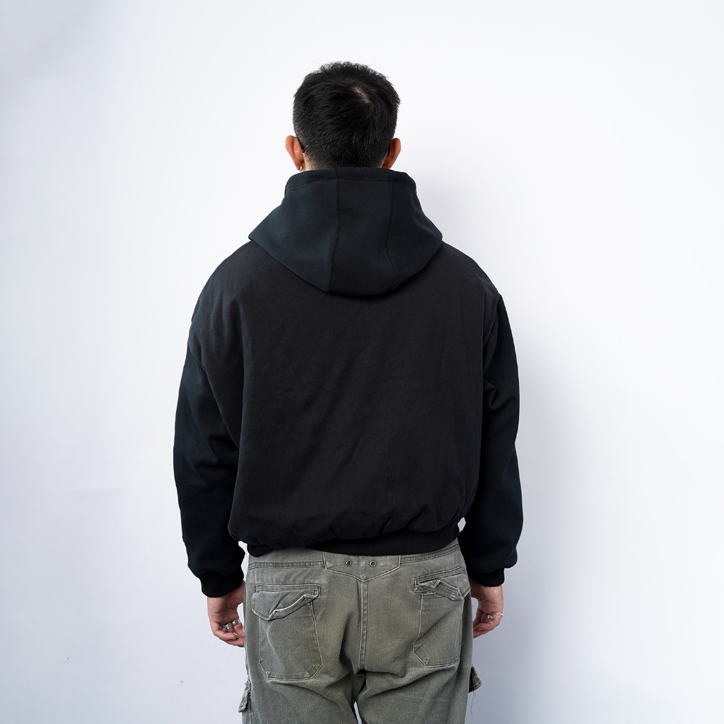 Áo hoodie form BOXY nam nữ form rộng oversize, áo khoác nỉ dài tay khóa 2 chiều Darkofstar