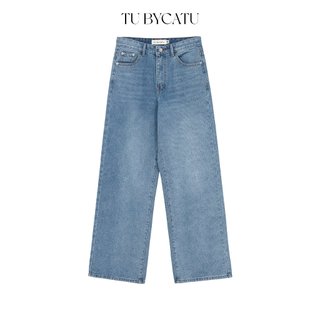 Tubycatu | quần jean suông xanh nhạt
