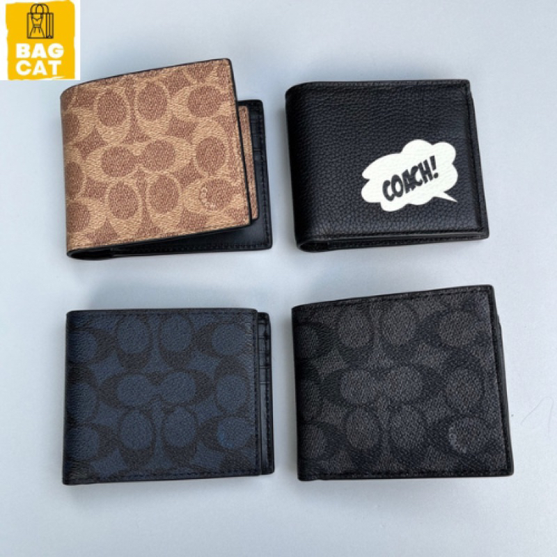 Sẵn ship Ví nam COACH kèm card holder họa chính hãng,kèm hộp làm quà tặng