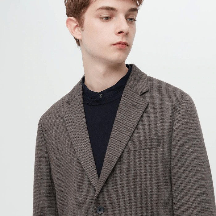 Blazer Uniqlo nam nâu