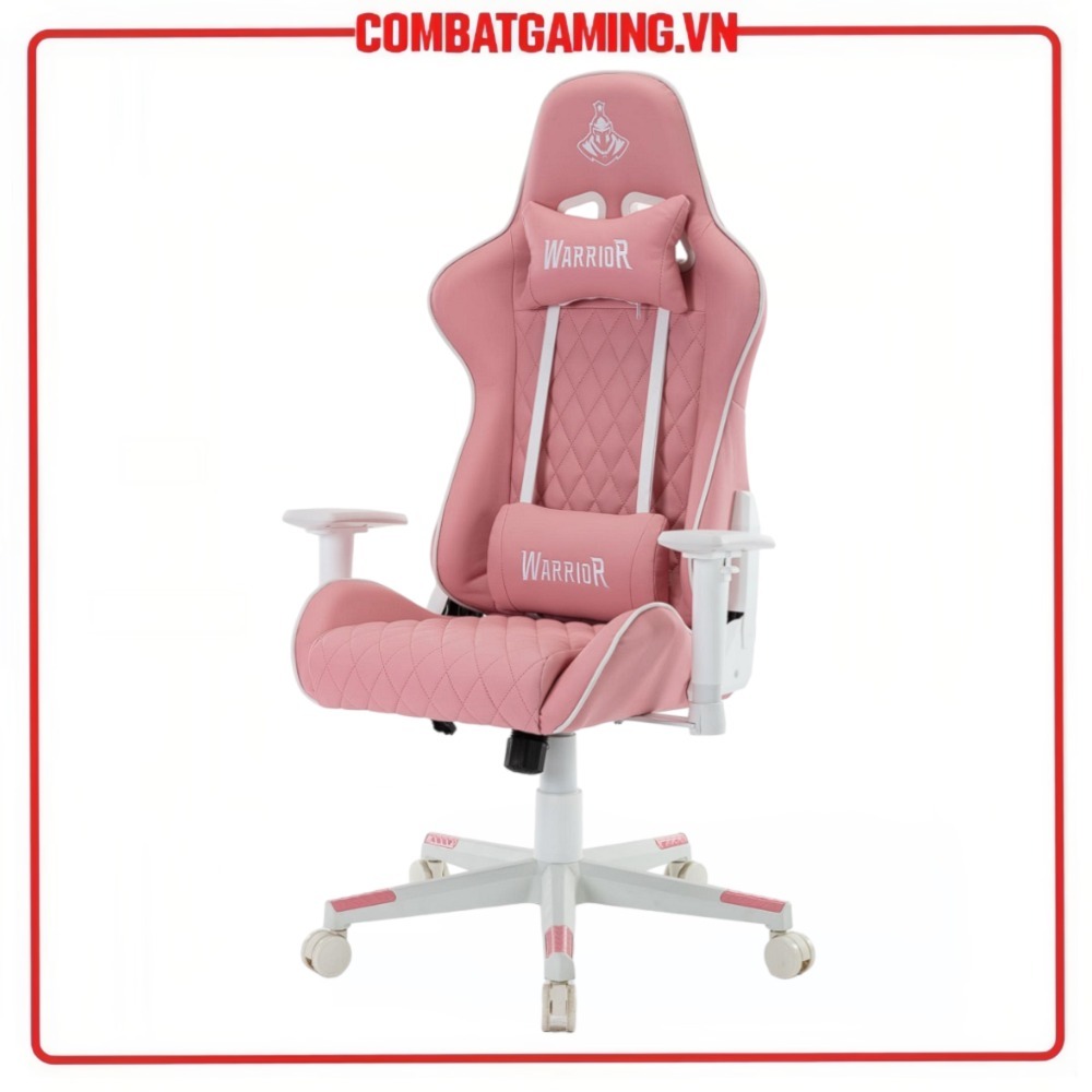 Ghế game Warrior Raider Series – WGC206 White/Pink hàng chính hãng