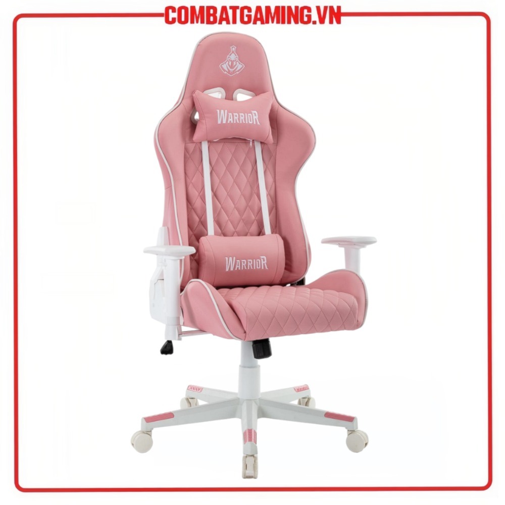 Ghế game Warrior Raider Series – WGC206 White/Pink hàng chính hãng